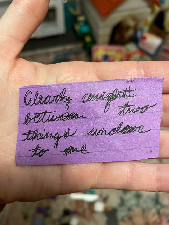 Weird Note Found In My Toddler's Playroom