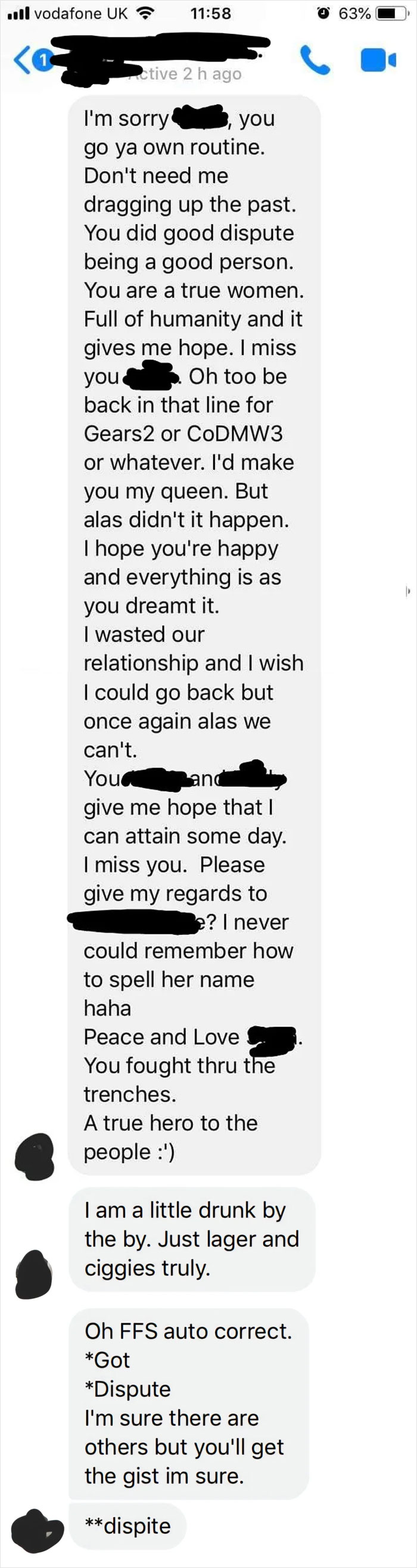 Messages My Wife Got From A Friend She Hasn't Talked To In 10+ Years