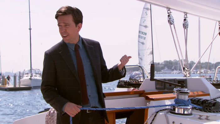 Andy from The Office bolts for a three-month sailing trip without telling his boss or girlfriend—leaving everyone sailing in confusion.