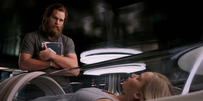 Jim in Passengers wakes up WAY too early on a space trip, then drags another poor soul out of cryo sleep to keep him company—fun or huge oops?
