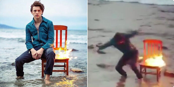 Posing On A Flaming Chair To Look Cool — What Could Go Wrong?