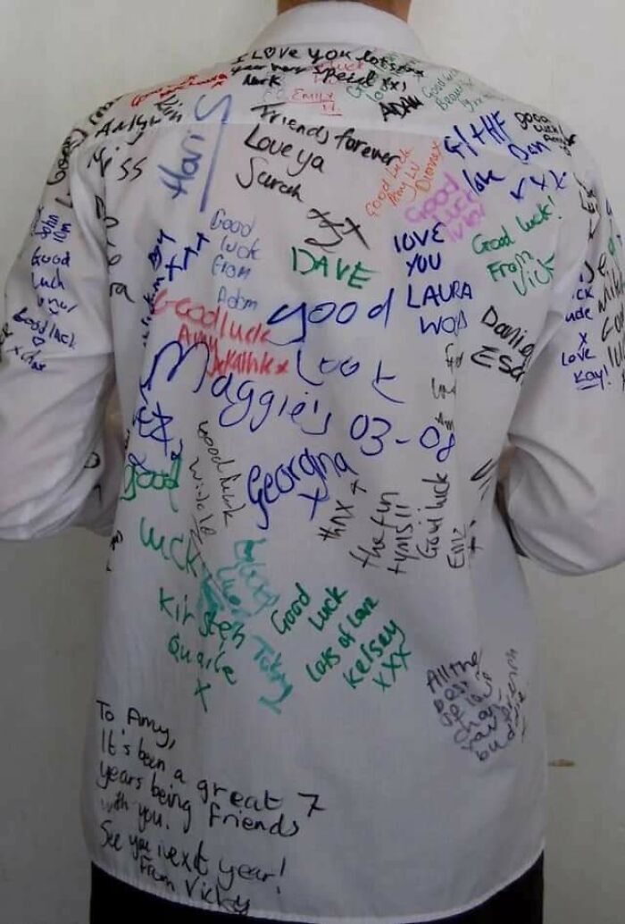 You *Probably* Wrote On This Shirt In School