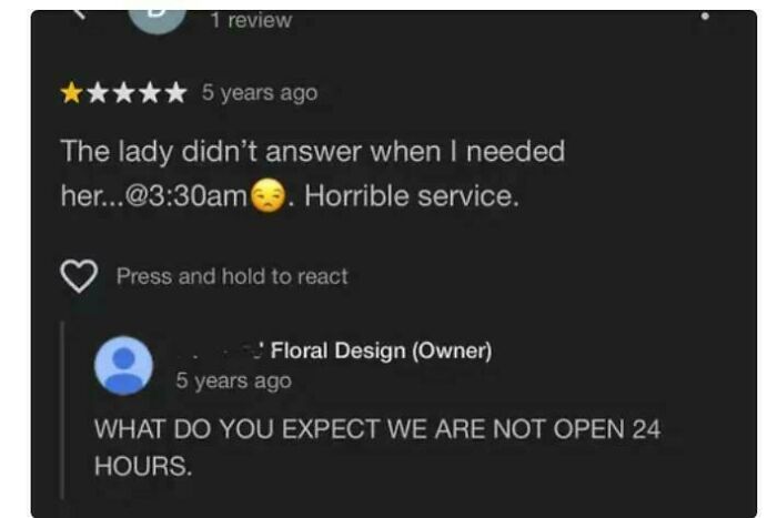Customer Demands Answers At 2 AM... Seriously?