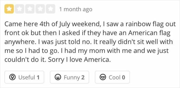 Uh Oh, A Rainbow Flag Wrecked This Review