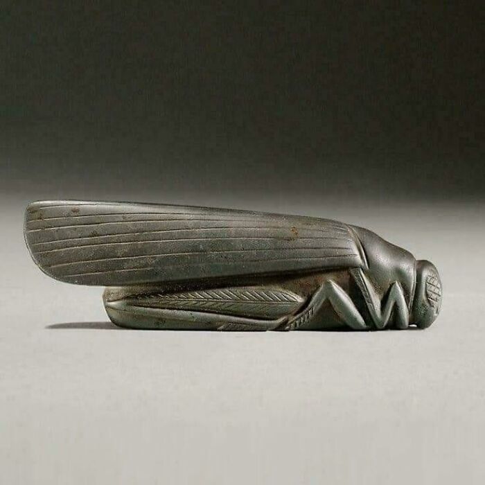 Haematite Paperweight Shaped Like a Grasshopper From Ancient Babylonia (1800-1700 BC)