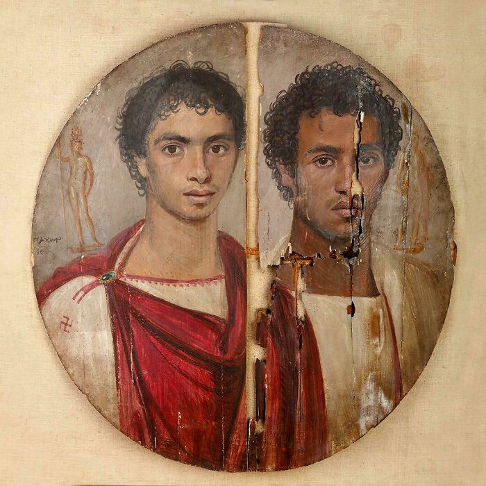 Two Brothers’ Portrait From Roman Egypt, Circa 140 AD
