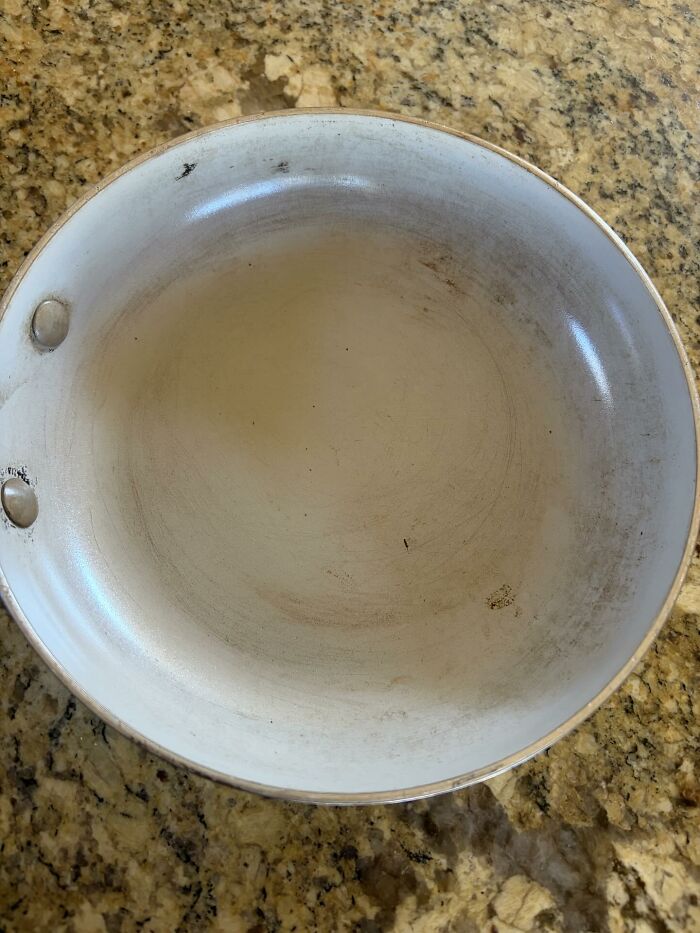 Green Pan After Being Treated Like Expendable Ware