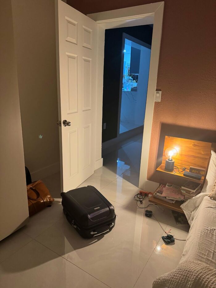 His Luggage Stayed Put (And Messy) for 3 Whole Days