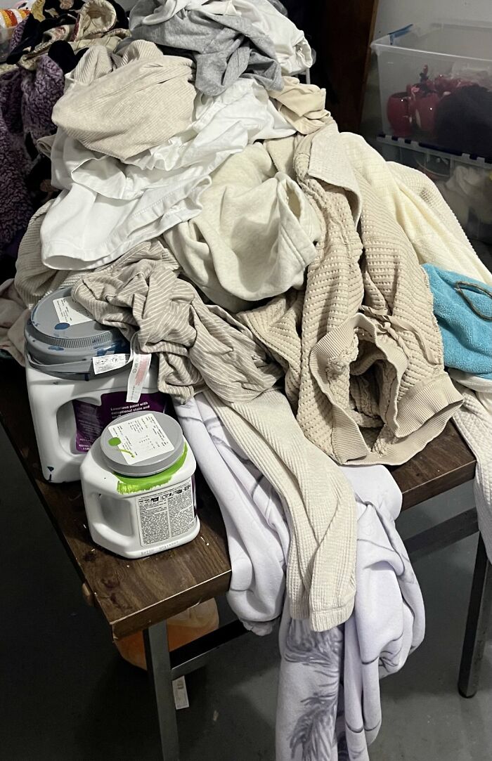 Laundry’s Clean, But Still Sitting—Too Much To Fold!