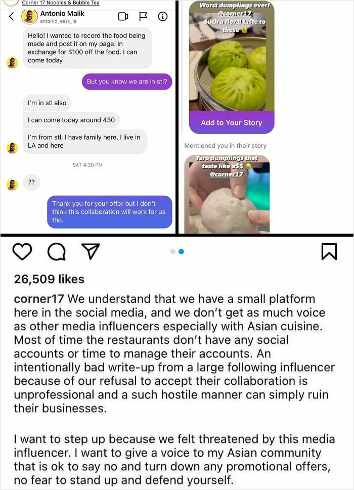 Got Mad When Restaurant Said No $100 Off, Then Dunked On Their Food