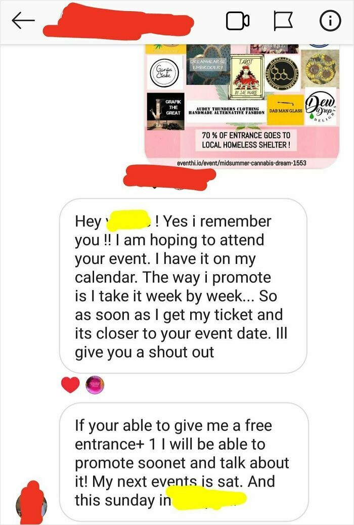 Guess Who Wanted Free Charity Event Tickets?