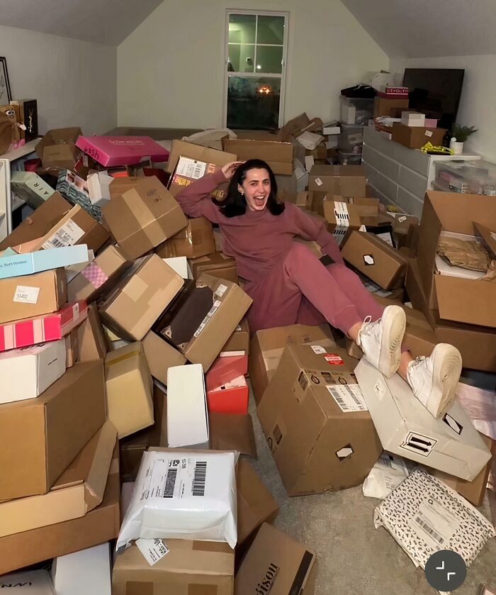 Influencer’s House Filled With 8 Months Of PR Boxes While Hubby’s Away