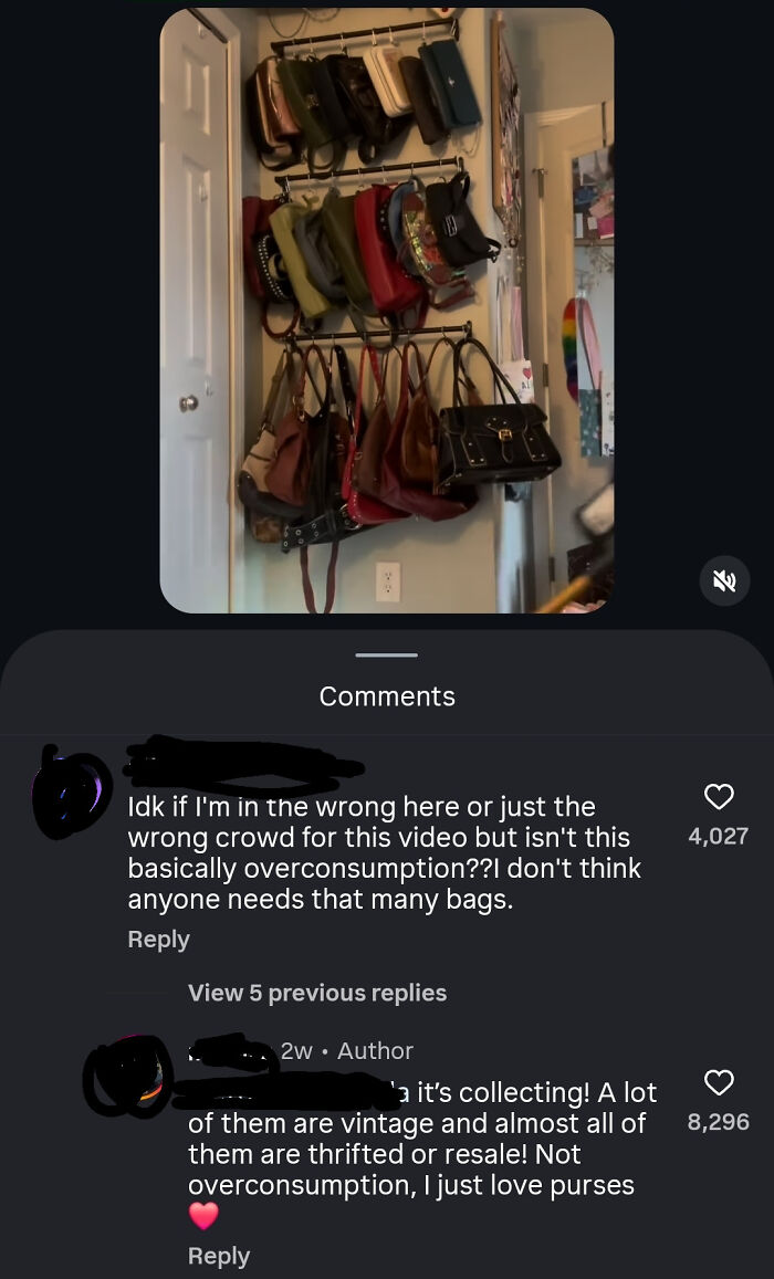 Having 30 Bags Isn't Overconsumption, It's 'Collecting' Because Of Course