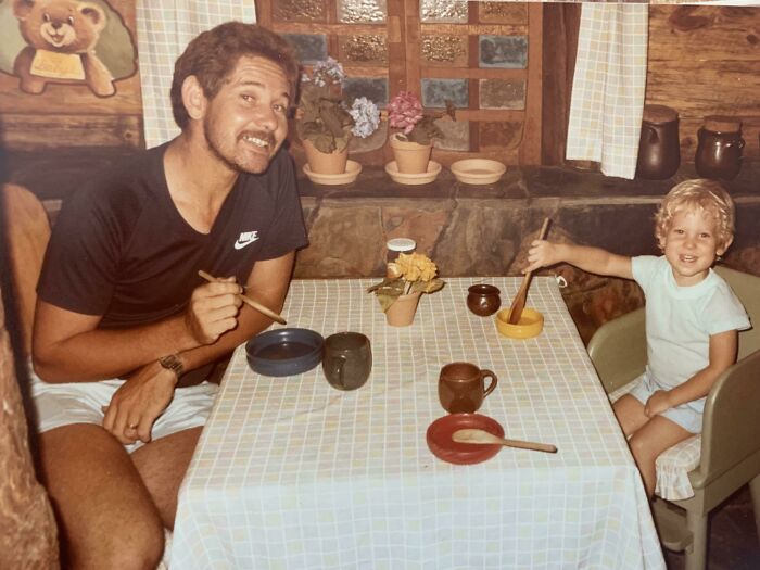 Dad And I Eating Three Bears Porridge, Mid-80s