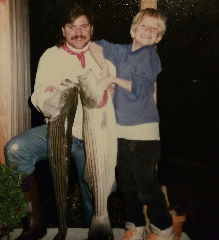 Dad And I In 1990 – Night Fishing Memories