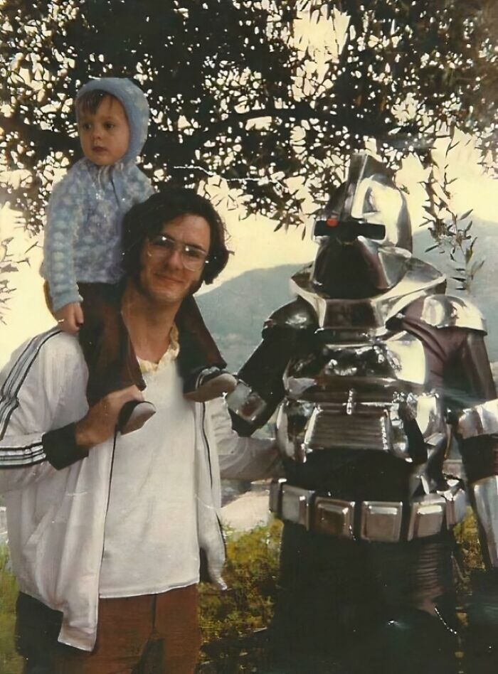 Dad, Me, And A Cylon From Universal Studios, Circa 1980