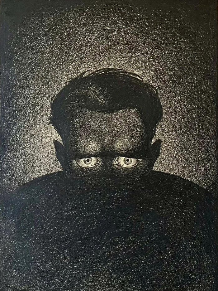 Lost In Darkness, Circa 1940 By Charles Goeller