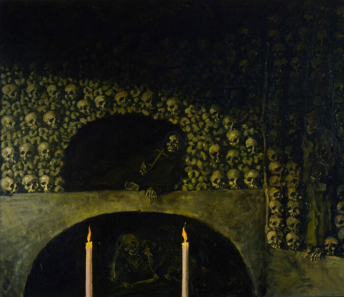 Crypt Of Skulls And Skeletons, By Oscar Parviainen (1880–1938)