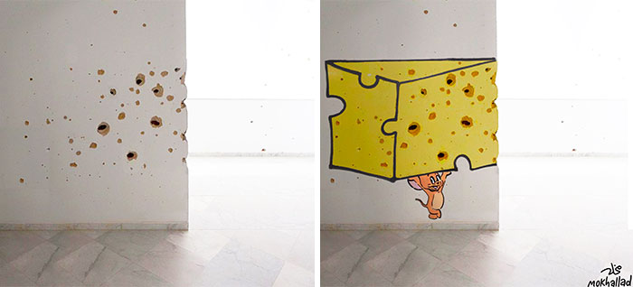 These Bullet Hole Makeovers Are Street Art Magic You Didn’t See Coming