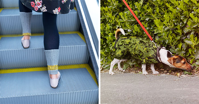 These Hand-Knitted Jumpers Make People Totally Vanish Into Their Backgrounds—You’ve Gotta See It!