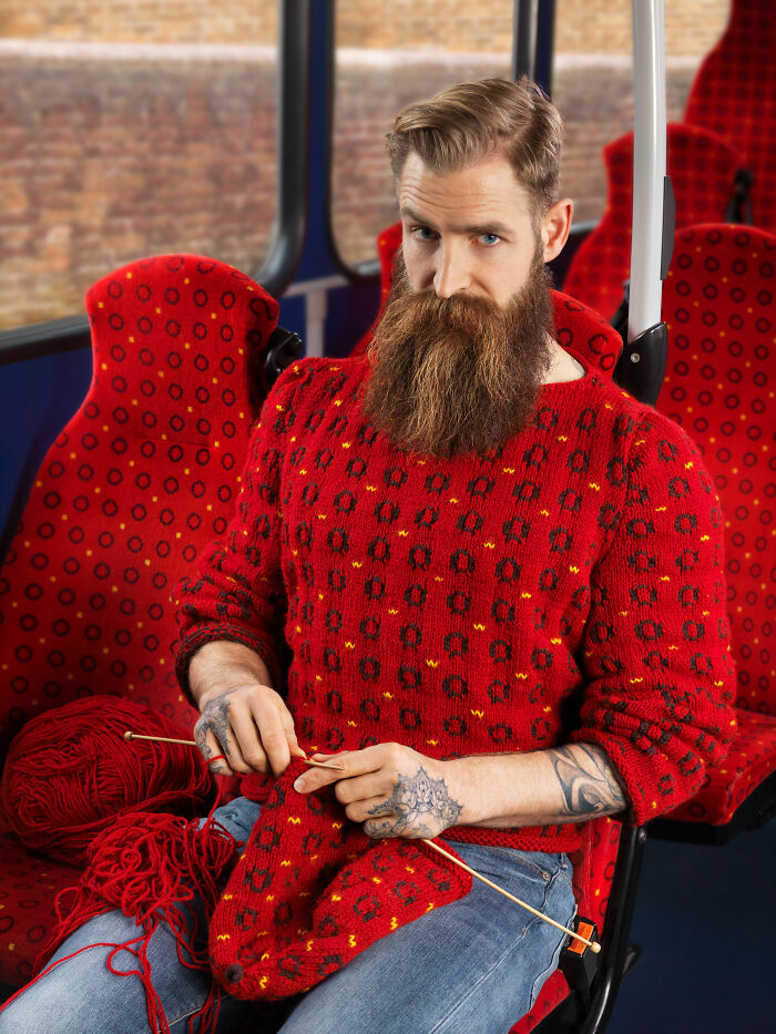These Hand-Knitted Jumpers Make People Totally Vanish Into Their Backgrounds—You’ve Gotta See It!