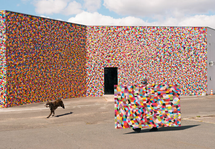 These Hand-Knitted Jumpers Make People Totally Vanish Into Their Backgrounds—You’ve Gotta See It!