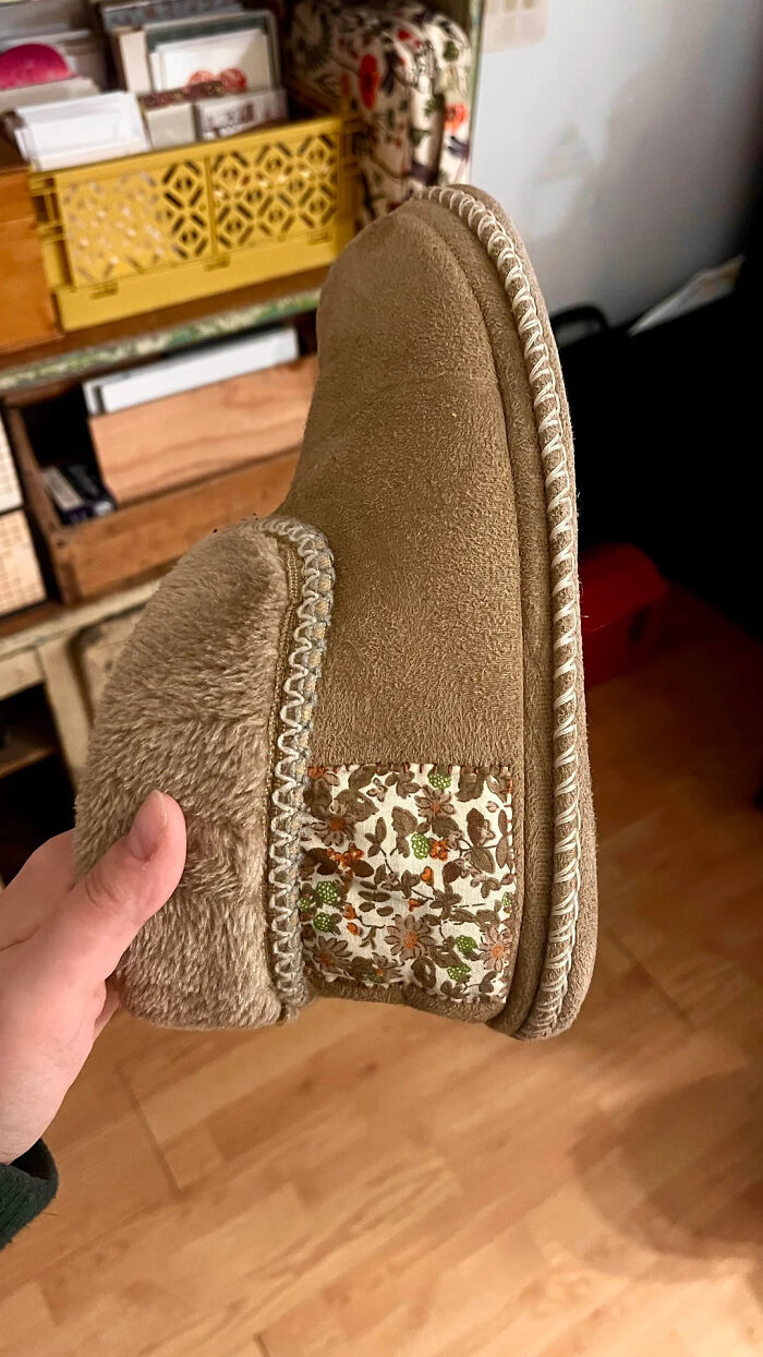 Patch Job on These Slippers After a Big Tear