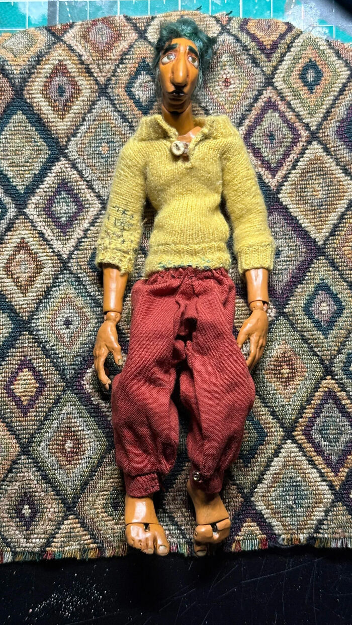 A Tiny Cashmere Sweater’s Wild Ride: Made, Lost, Mended, And Refitted For a Doll
