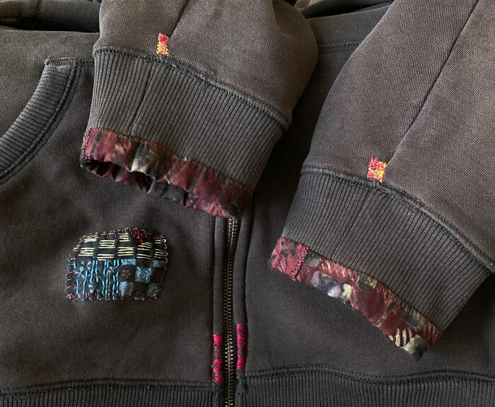 Mended a Friend’s Hoodie — Because Friends Fix Friends’ Clothes