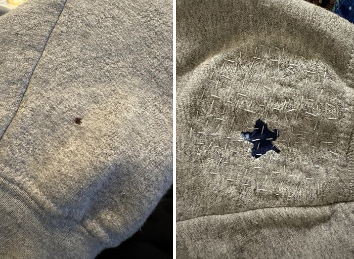 Small Hole on a Sweater Sleeve? No Sweat!