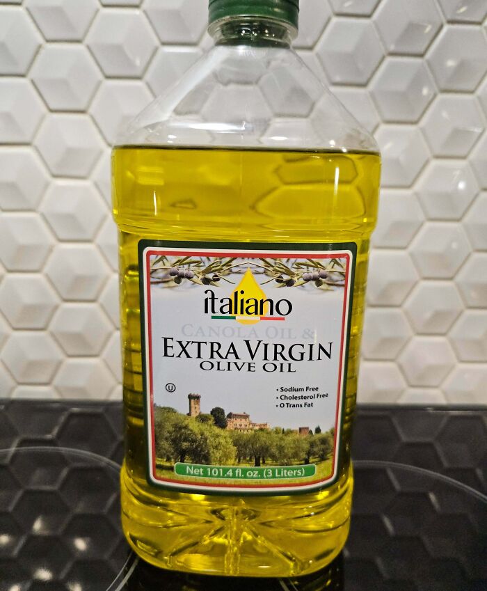 Canola Oil Label Is So Light, You Can Almost Miss It