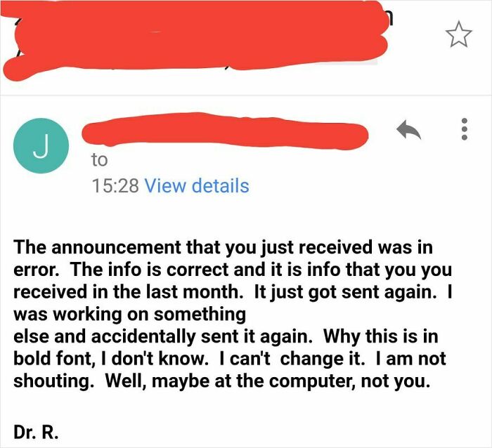 Professor Accidentally Re-Sent Last Month’s Email - Classic!