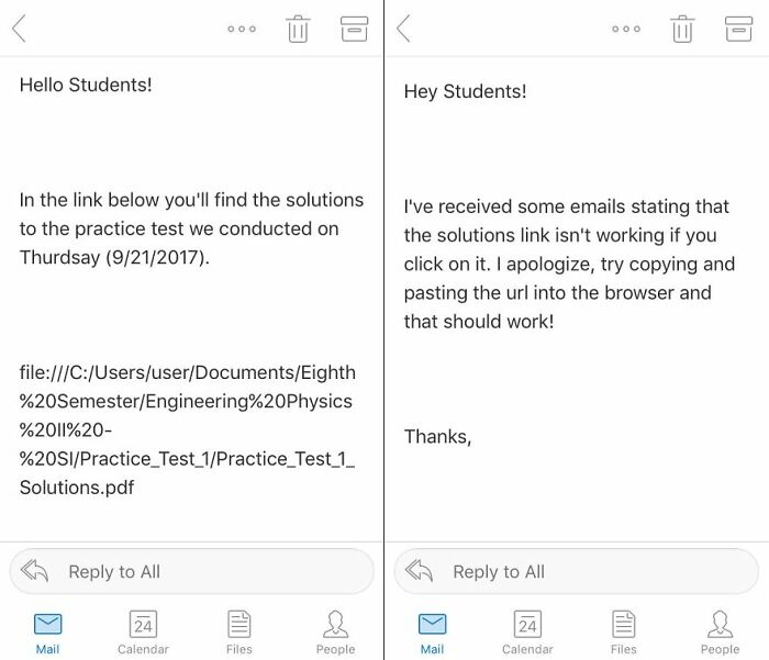Physics Teacher Sent Back-to-Back Emails, and We're Here for It