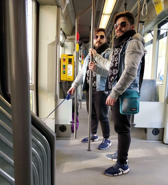 Matrix Glitch Hits Public Transport—Twinning on the Go!