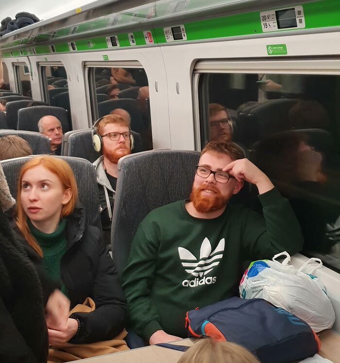 Caught Some Impromptu Doppelgangers on My Train Ride—WTF?