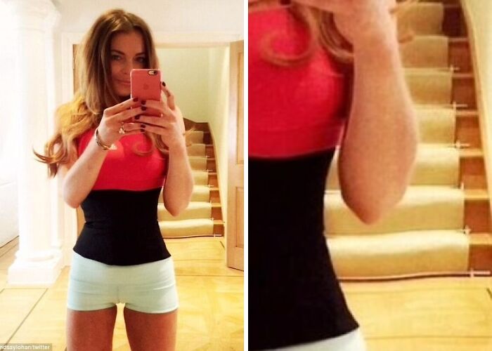 Lindsay Lohan’s Photoshop Waistline
