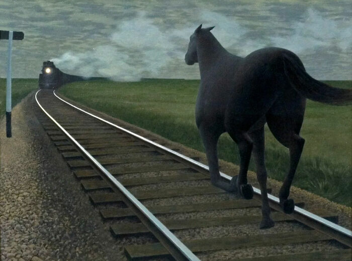 “Horse And Train” By Alex Colville, 1954