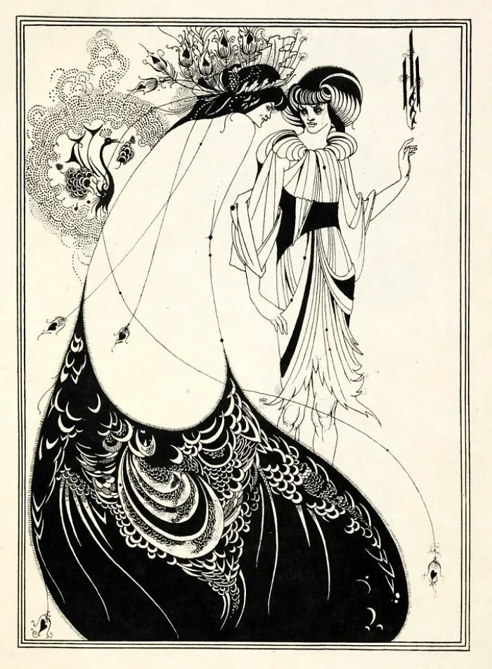 “The Peacock Skirt” By Aubrey Beardsley, 1893-1894