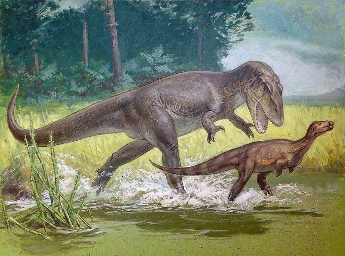 This Paleoart By William D. Berry From The ‘60s