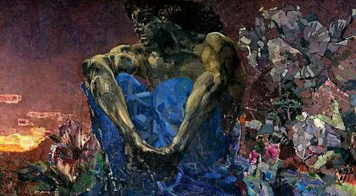 "The Demon Seated" By Mikhail Vrubel, 1890