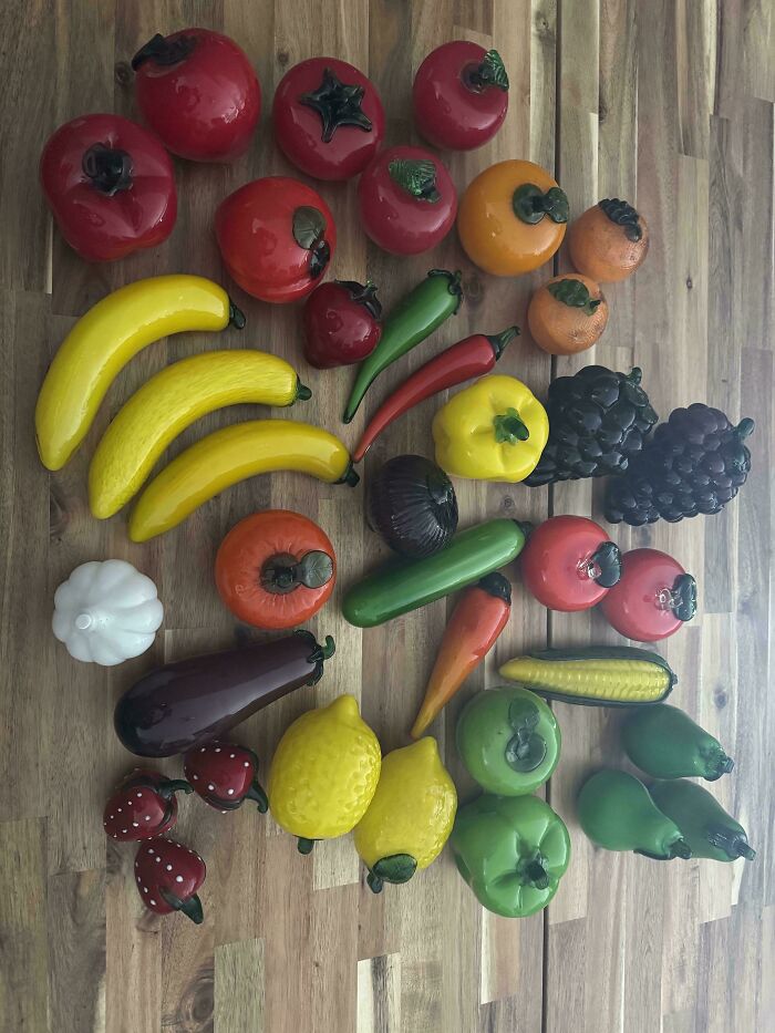 My Glass Fruit Collection All Thrifted This Year—Looks Delicious!