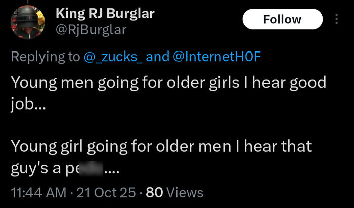 Young Men Chasing Older Girls? Huh.