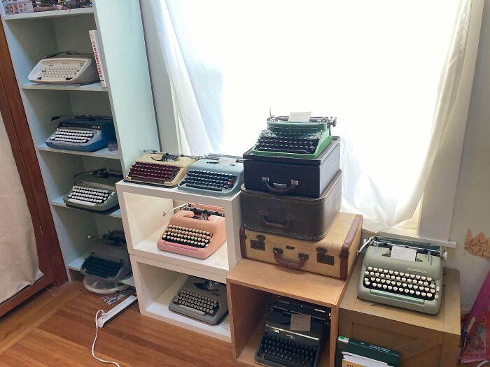 Typewriter Collector Who’s Basically Built A Retro Keyboard Museum