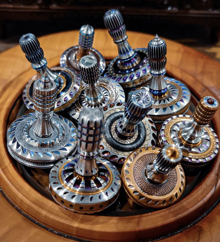 Spin Me Right Round: Metal Precision Spinning Top Collection