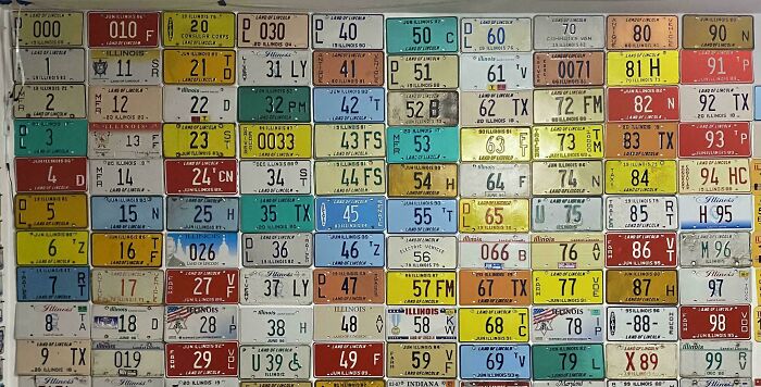 License Plate Lover: 0-99 Illinois Plates All Hung Up