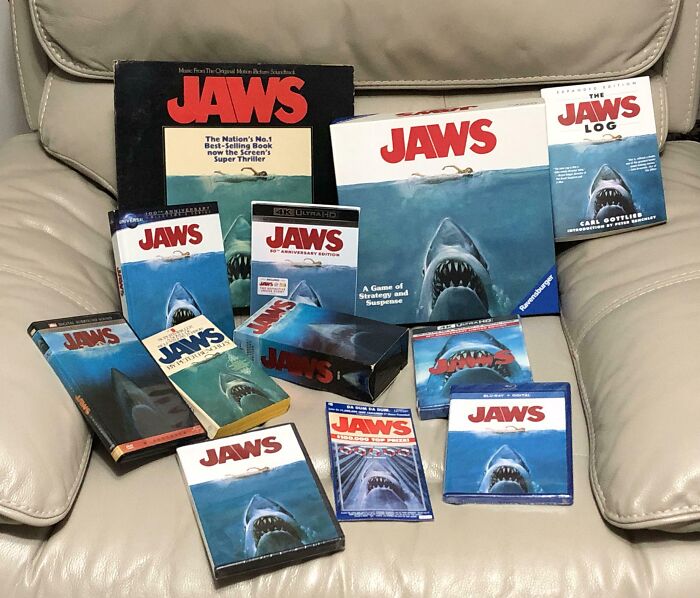 Jaws Fanatic Adds 50th Anniversary Blu-Ray To Their Collection