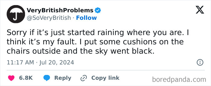 Wait, British Tweets About Rain And Tea Are This Hilarious?!
