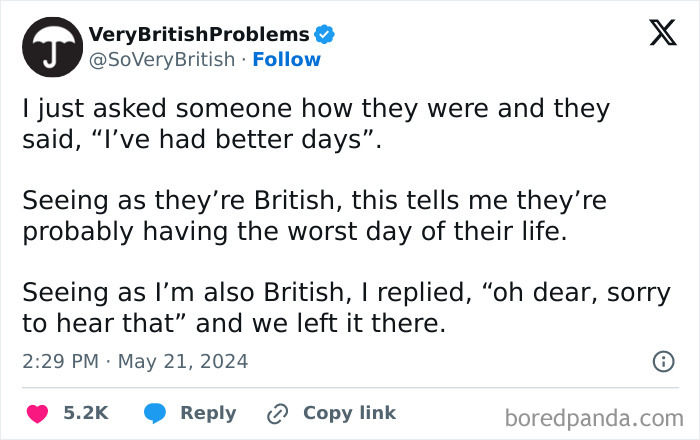 Wait, British Tweets About Rain And Tea Are This Hilarious?!
