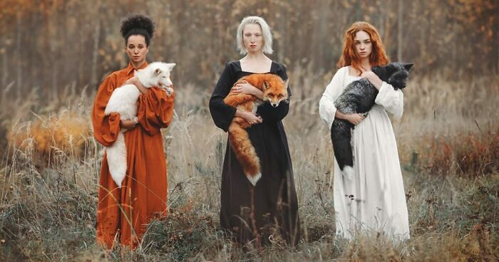 Three Foxes Walk Into a Photo Shoot…And Look Totally Different