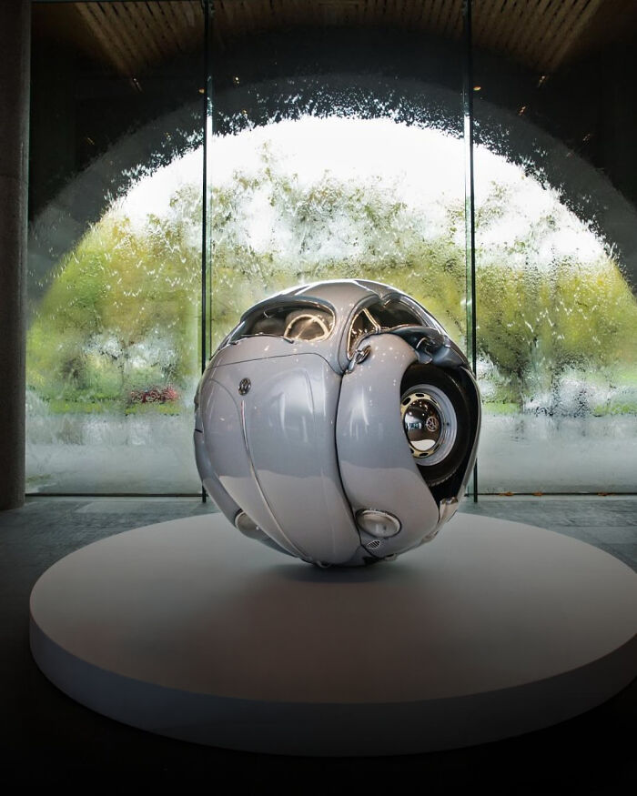 Beetle Sphere by Ichwan Noor – Car Parts Meet Funky Aluminum Art